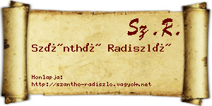 Szánthó Radiszló névjegykártya